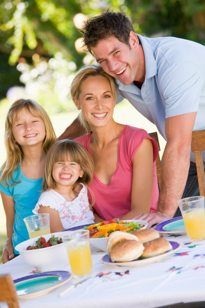 family having a picnic